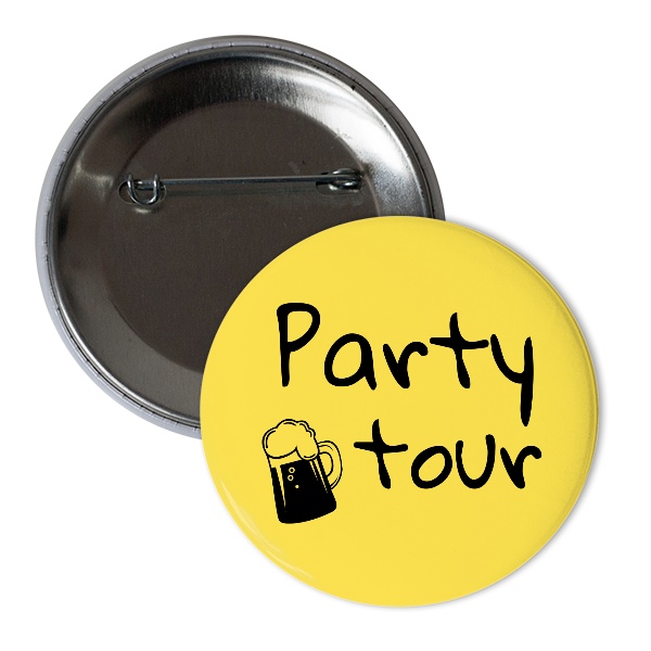 Odznak  s potlačou Placka party tour