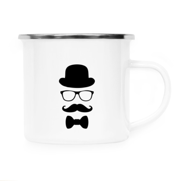 Plecháček - nerezový lem s potiskem Plecháček gentleman